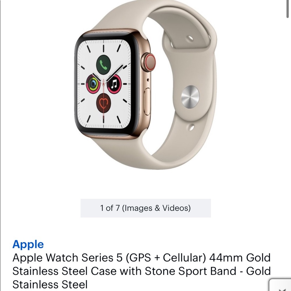 Apple Watch series 5 stainless steel gold